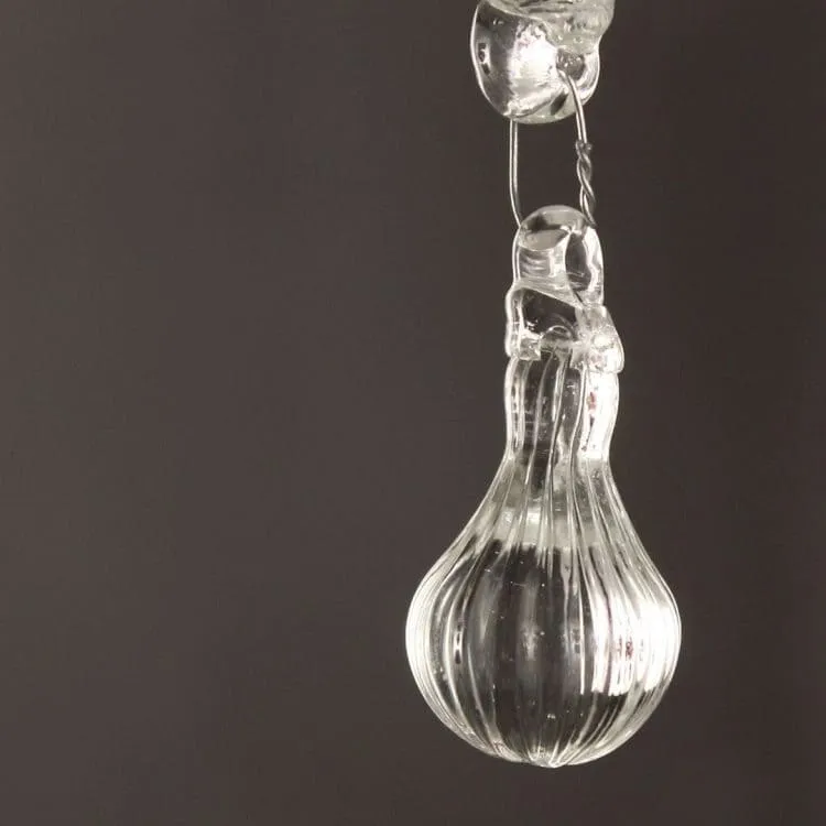 1 Light Murano Clear Glass Wall Sconce