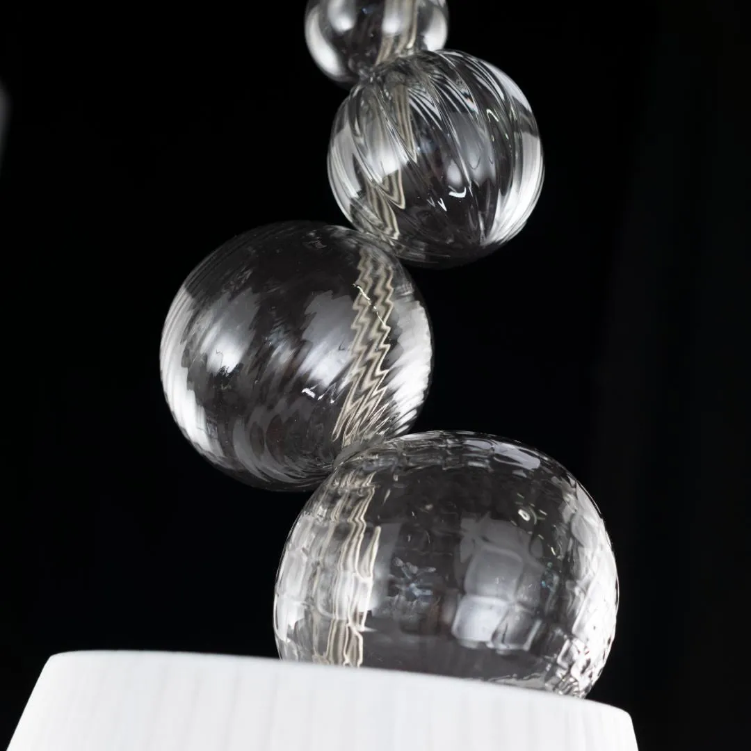 1 light pendant with glass spheres