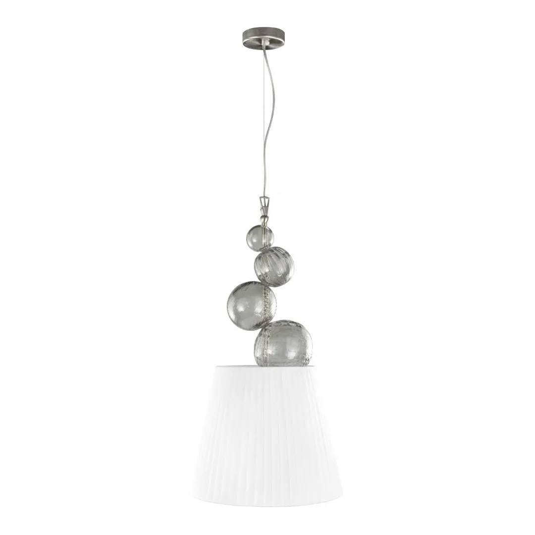 1 light pendant with glass spheres