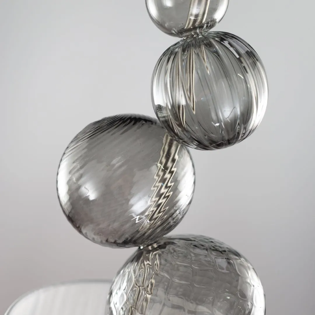 1 light pendant with glass spheres