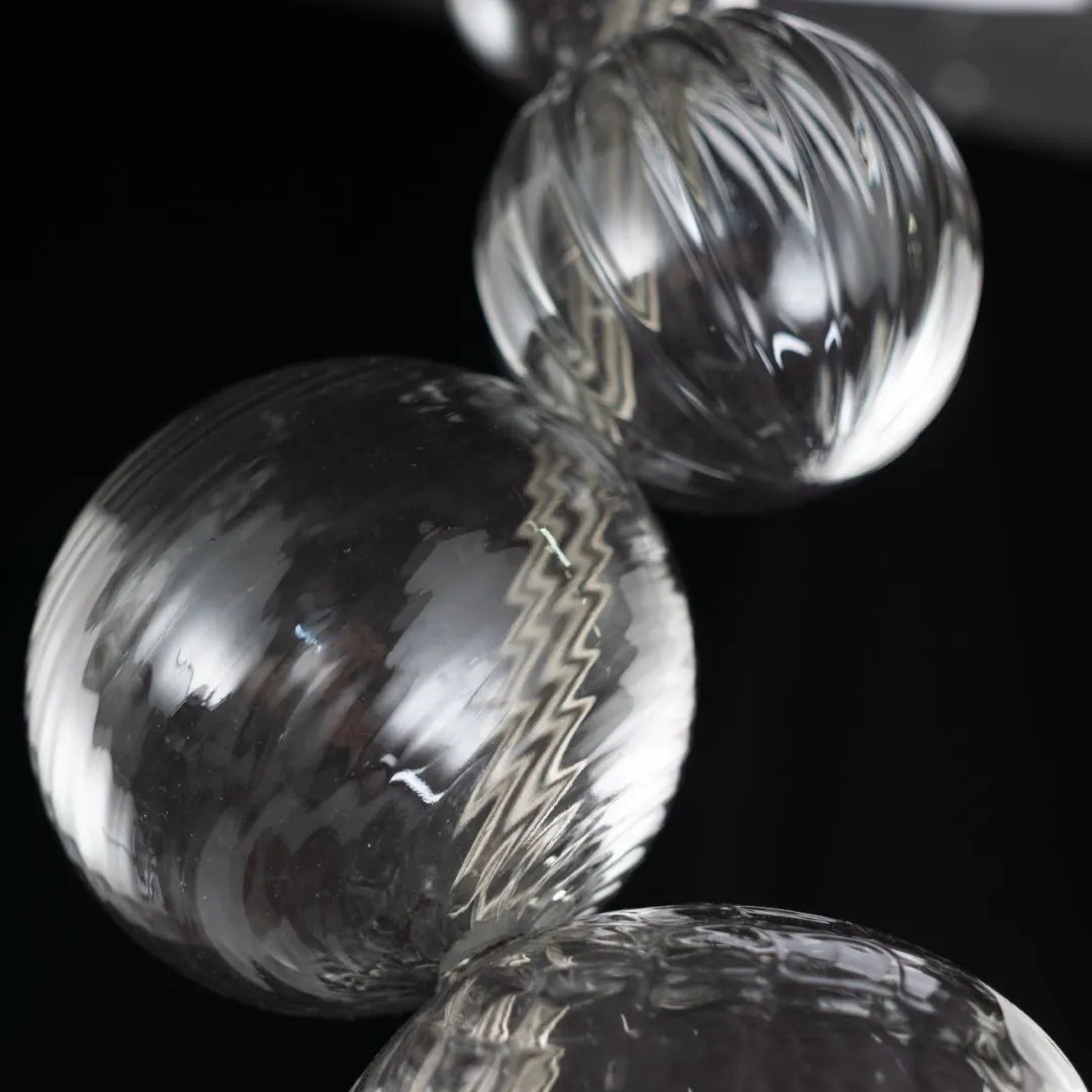 1 light pendant with glass spheres