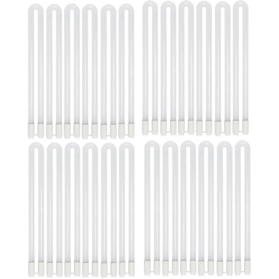 24 PK SATCO 13W T8 U-Bend LED; 50000 Average rated hours; Medium bi-pin base