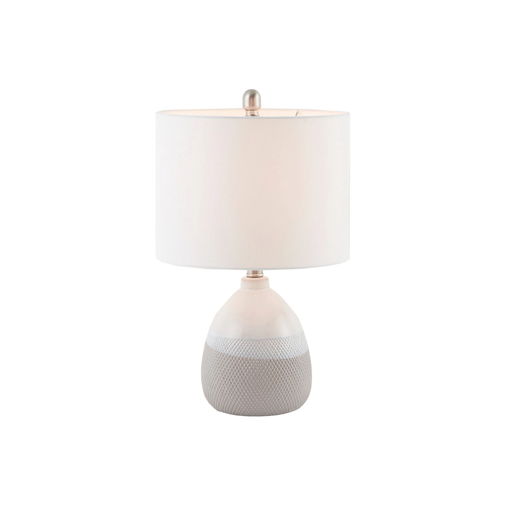 510 Design Driggs Ceramic Textured Table Lamp - GREY ONE SIZE