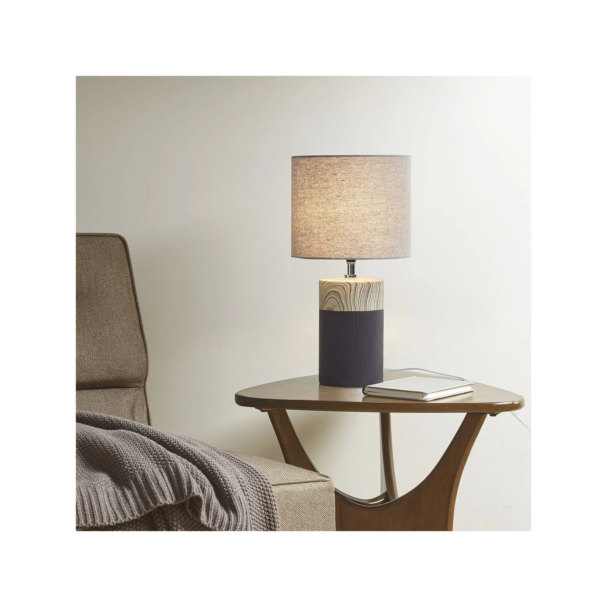 510 Design Nicolo Textured Ceramic Table Lamp - BLACK ONE SIZE