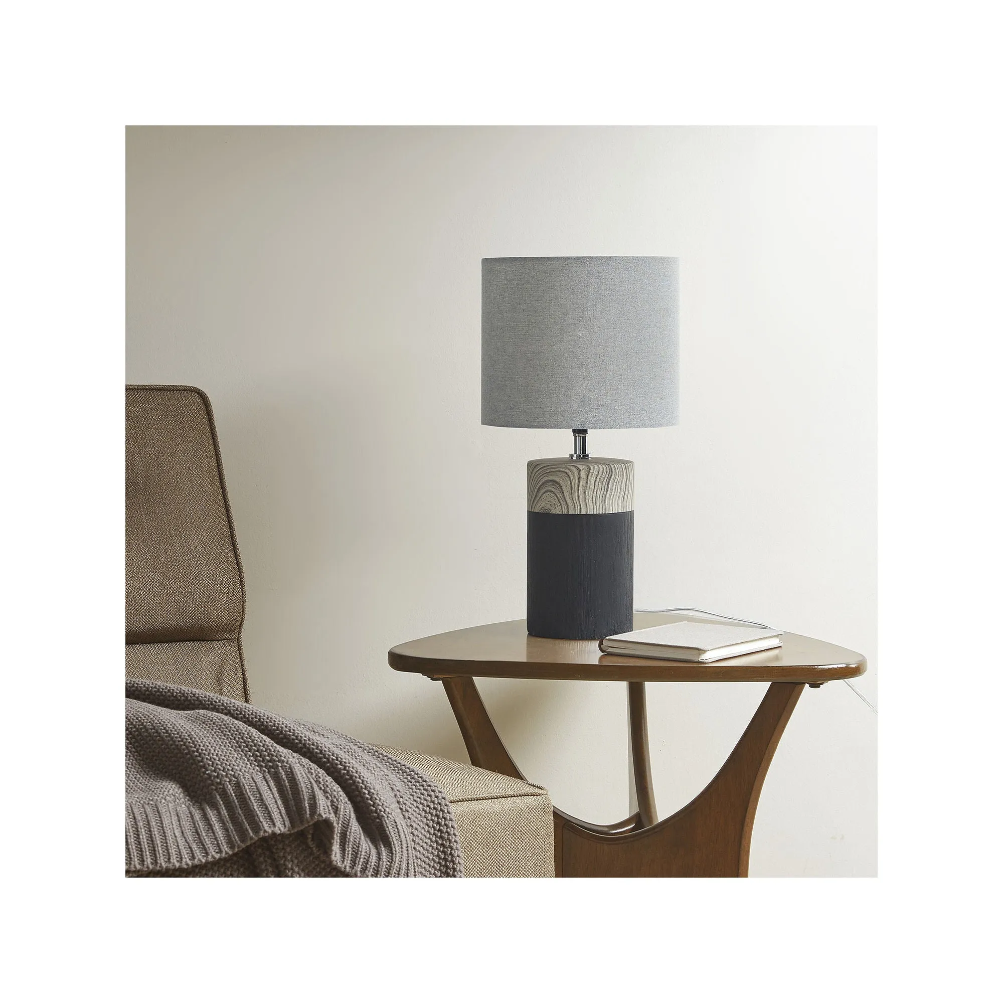 510 Design Nicolo Textured Ceramic Table Lamp - BLACK ONE SIZE