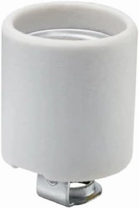 660W 250V Porcelain Keyless Incandescent Lampholder. White