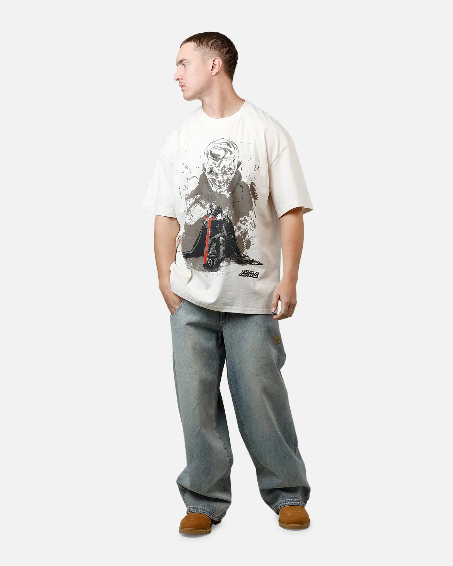 73 Studio Star Wars Takumi Last Jedi Vintage T-Shirt Off White