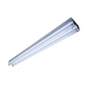 8 Foot Strip Light Fixture; 2 or 4 Lamp Positions; LED Ready, White Reflector