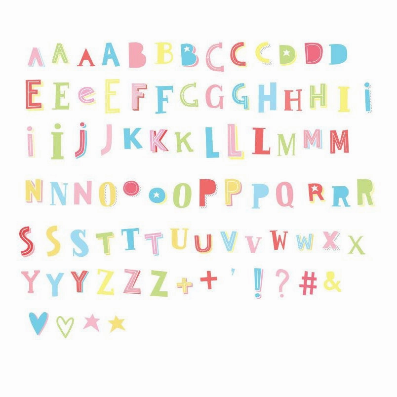 A Little Lovely Company Lightbox Letter Set Funky - Colour