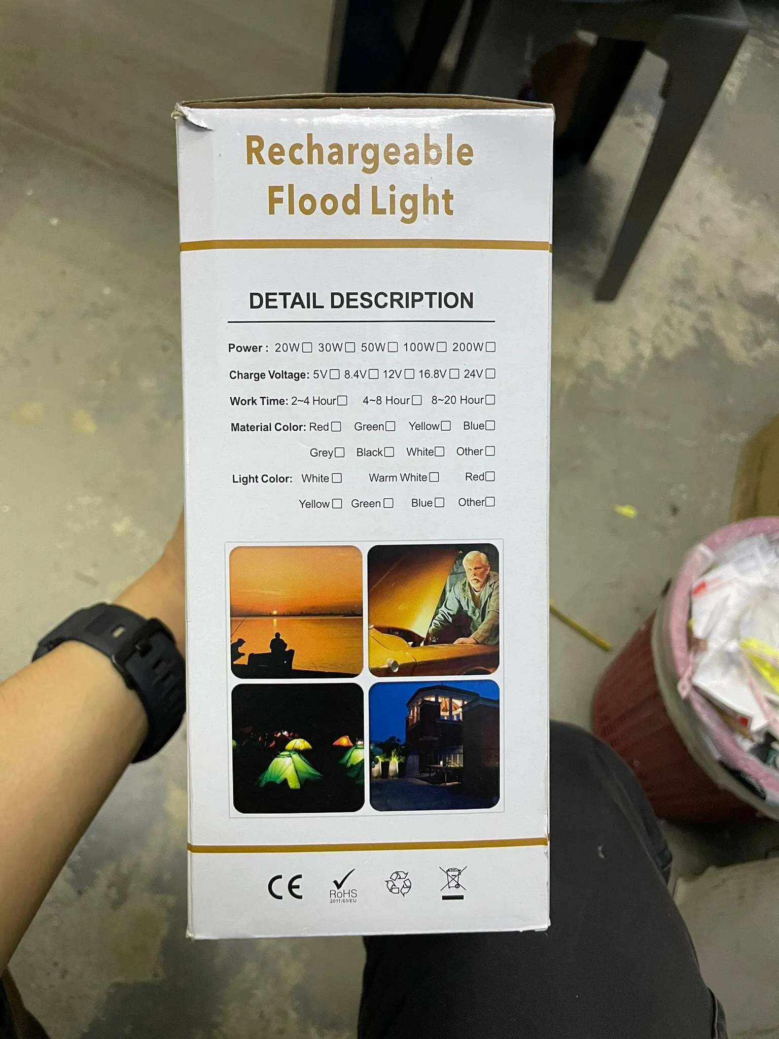 AIKO 30W LED Rechargeable Sport Lamp Flood Light | Model : LED-GYRLF30A3