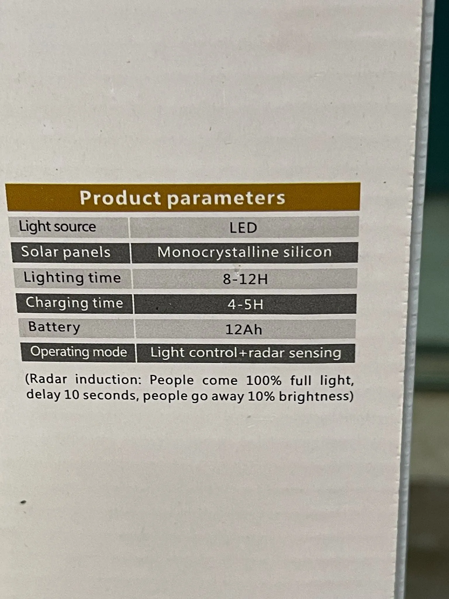 Aiko 60W Led Solar Lamp | Model : LED-GYSSLB60W