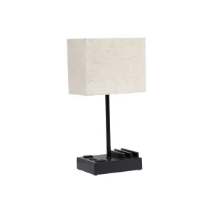 All The Rages Simple Designs 2 Usb Port Plastic Table Lamp LT1110-BGB - BLACK ONE SIZE