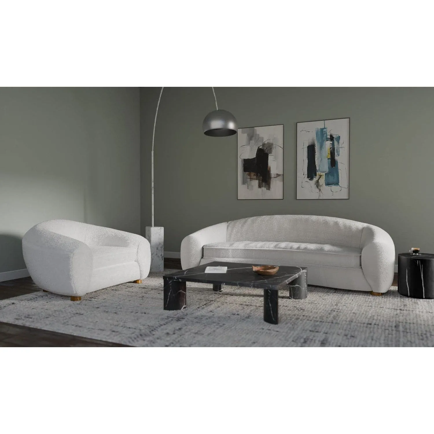 Arco Floor Lamp with Marble Base
