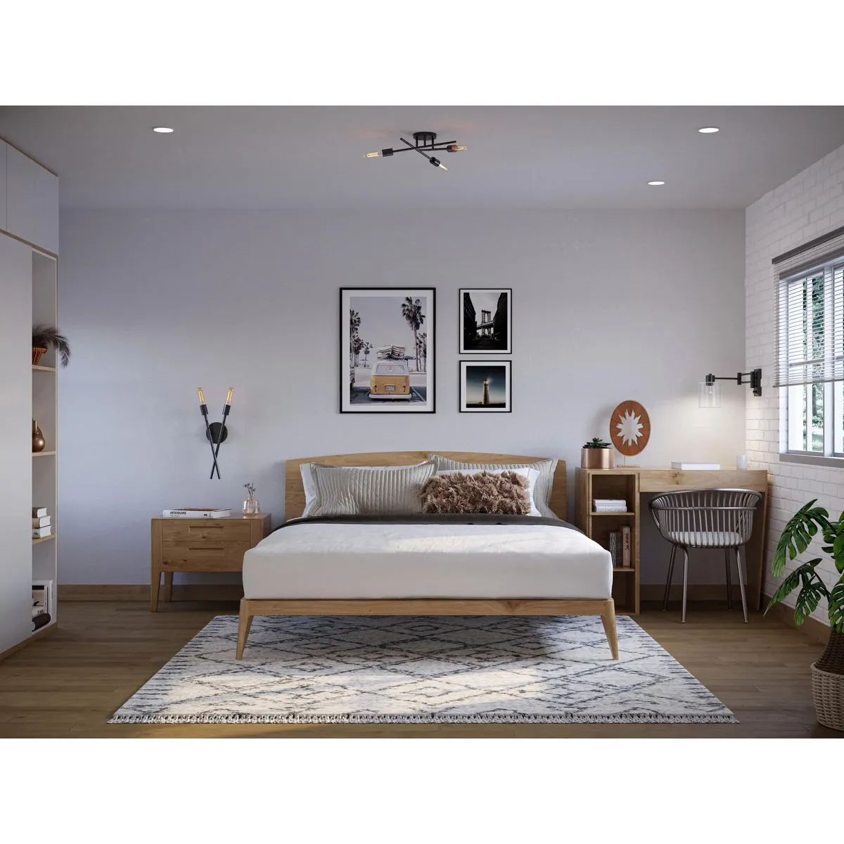 Astra Collection Three-Light 18" Semi-Flush Mount Light