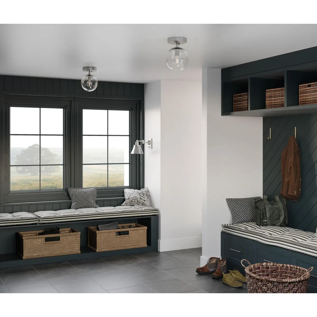 Atwell Collection One-Light Semi-Flush Mount
