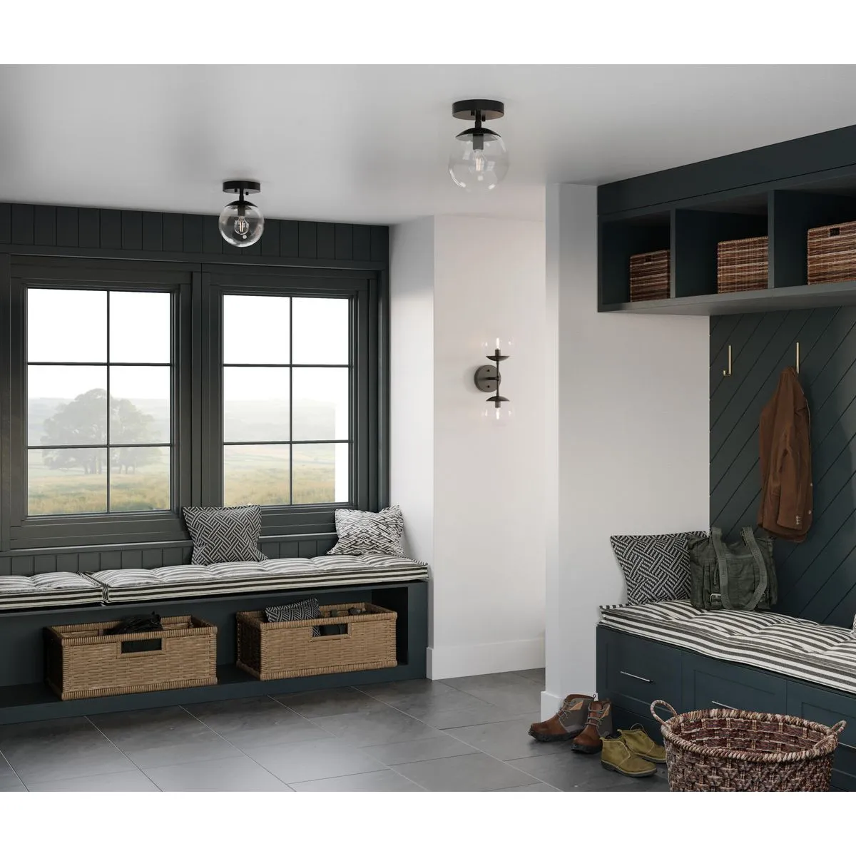 Atwell Collection One-Light Semi-Flush Mount