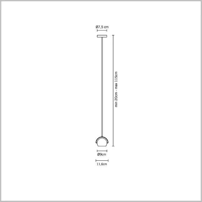 Beluga Colour D57 A11 Adjustable Pendant Spotlight