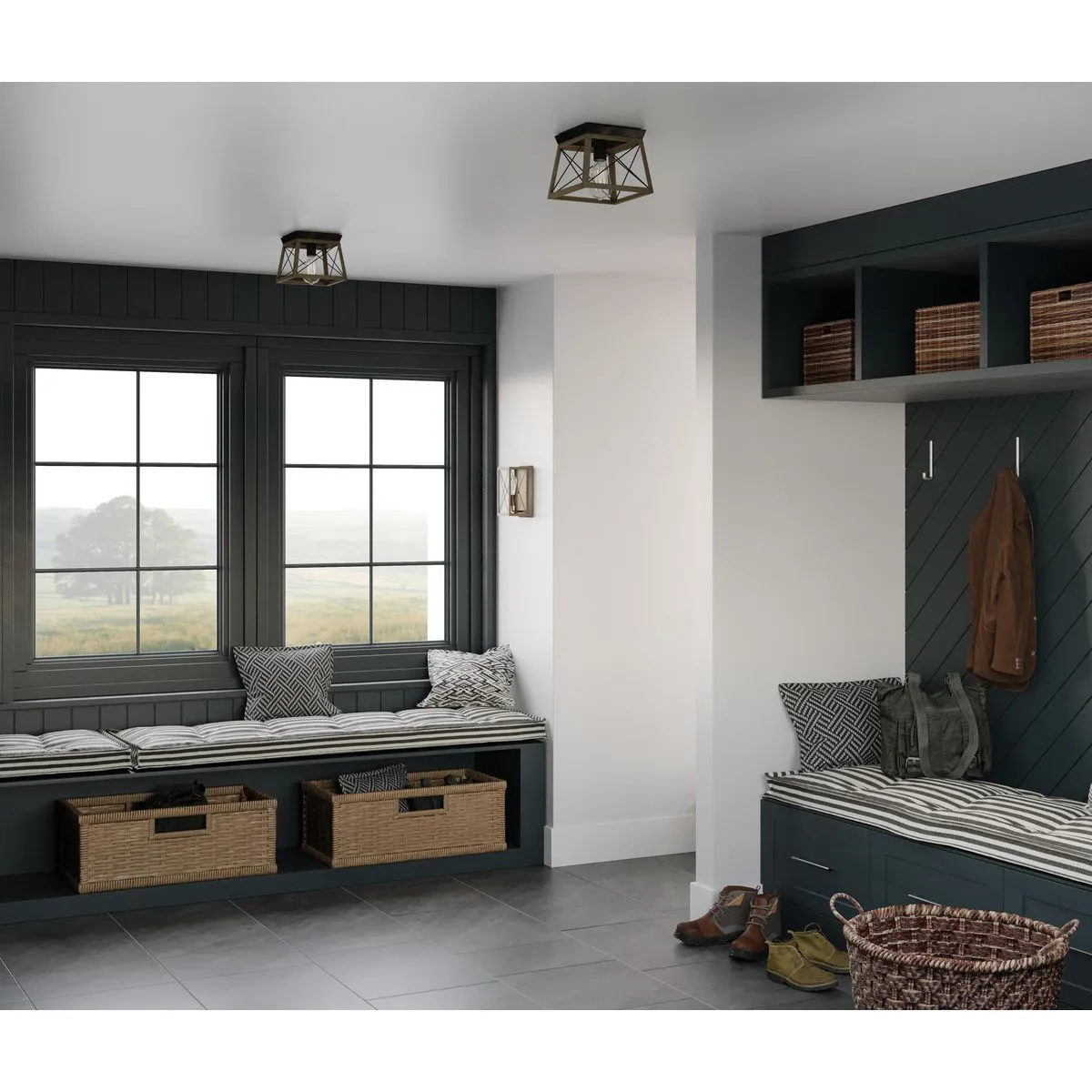 Briarwood Collection One-Light Flush Mount Ceiling Light