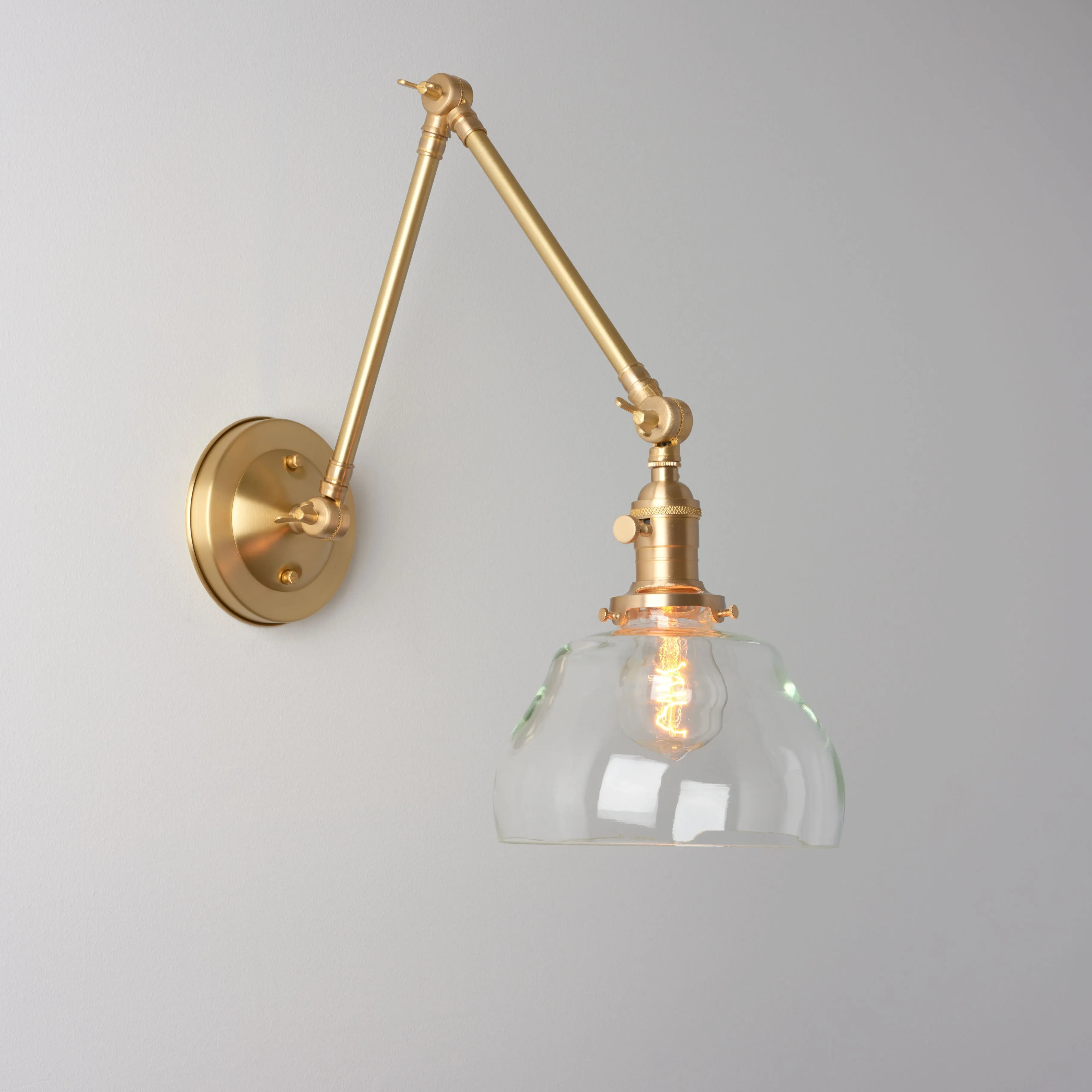 Cassius (Clear) | Adjustable Arms Sconce