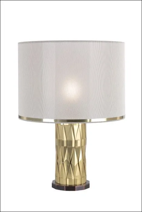Chic Boutique-Style Gold And Brass Table Lamp