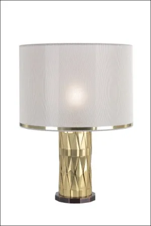 Chic Boutique-Style Gold And Brass Table Lamp