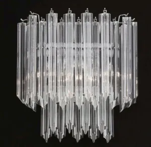 Clear Murano Prismatic Glass Wall Light