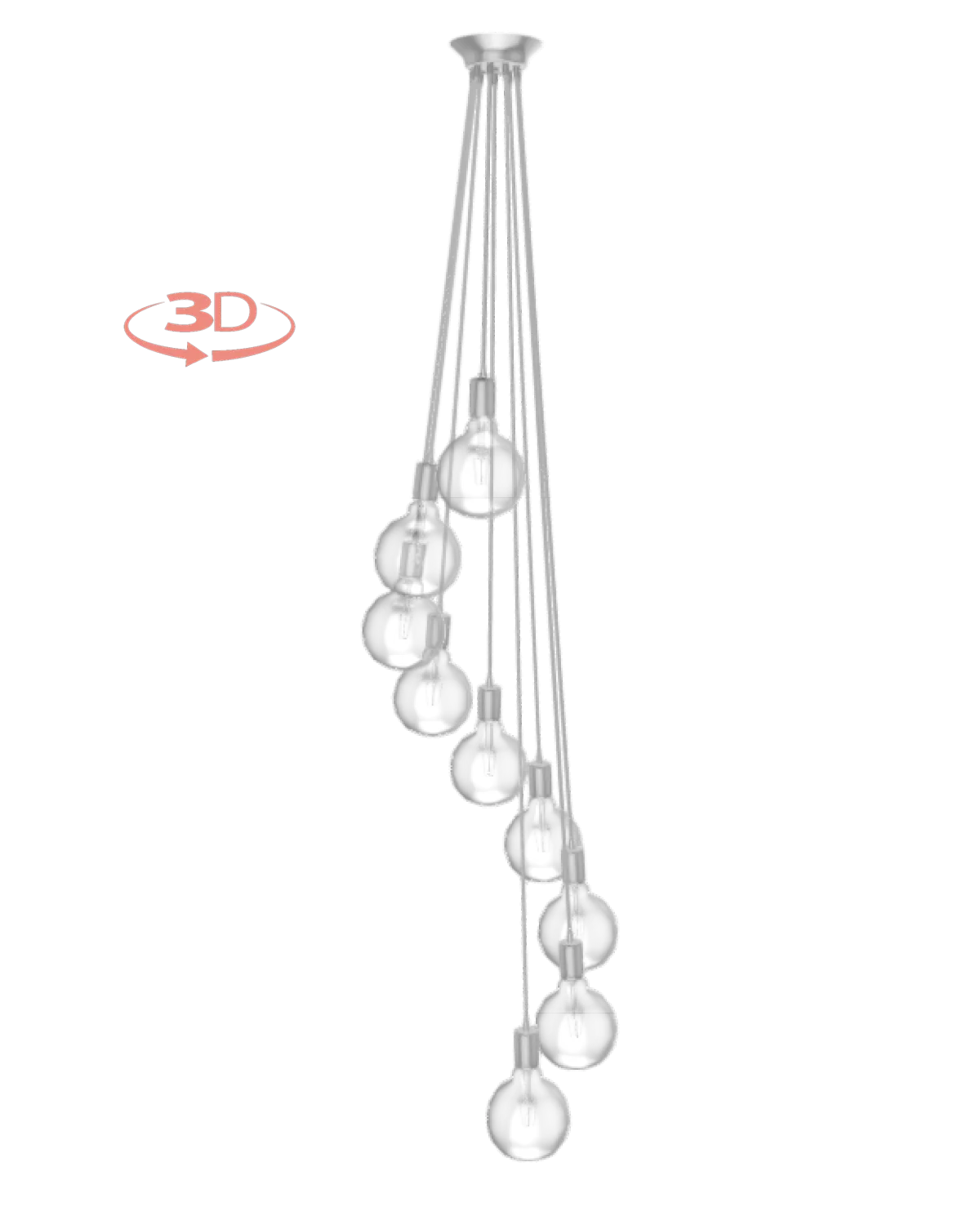Cluster Chandelier - Staggered: Design Your Own 9 Pendant