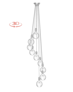 Cluster Chandelier - Staggered: Design Your Own 9 Pendant