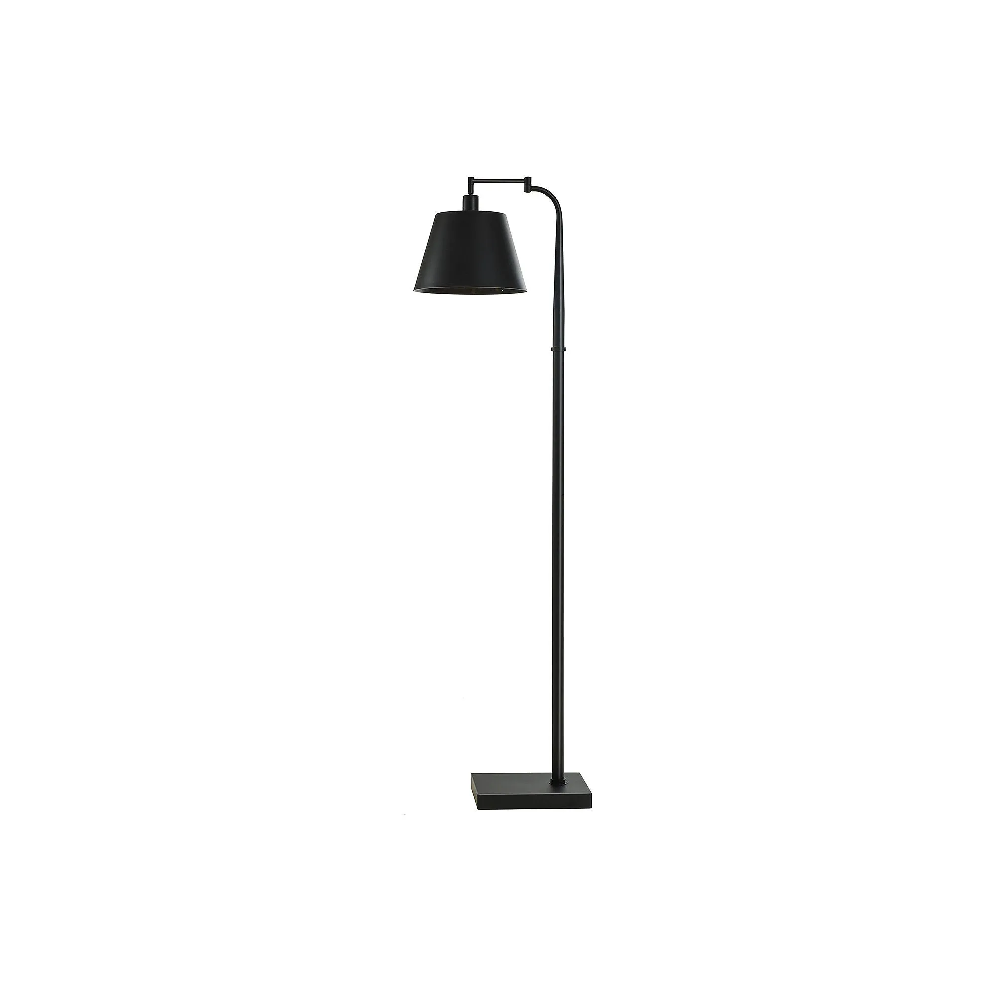 Collective Design By Stylecraft Matte Black Metal Floor Lamp TL77034JCADS - SATIN BLACK ONE SIZE