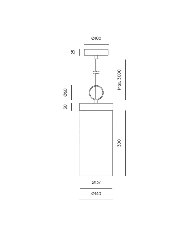 Contemporary Linen Cylindrical Pendant Light