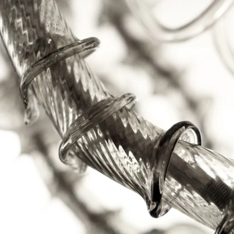 Contemporary Rezzonico Grey Glass Chandelier