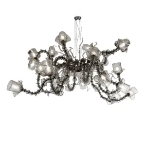 Contemporary Rezzonico Grey Glass Chandelier