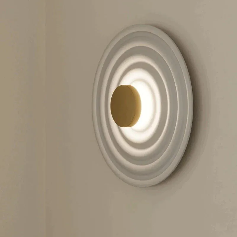Contemporary Rippled Resin Wall Light