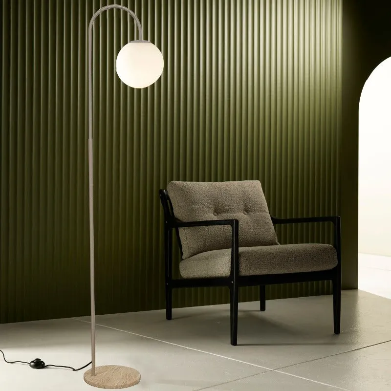 Contemporary Travertine Floor Lamp