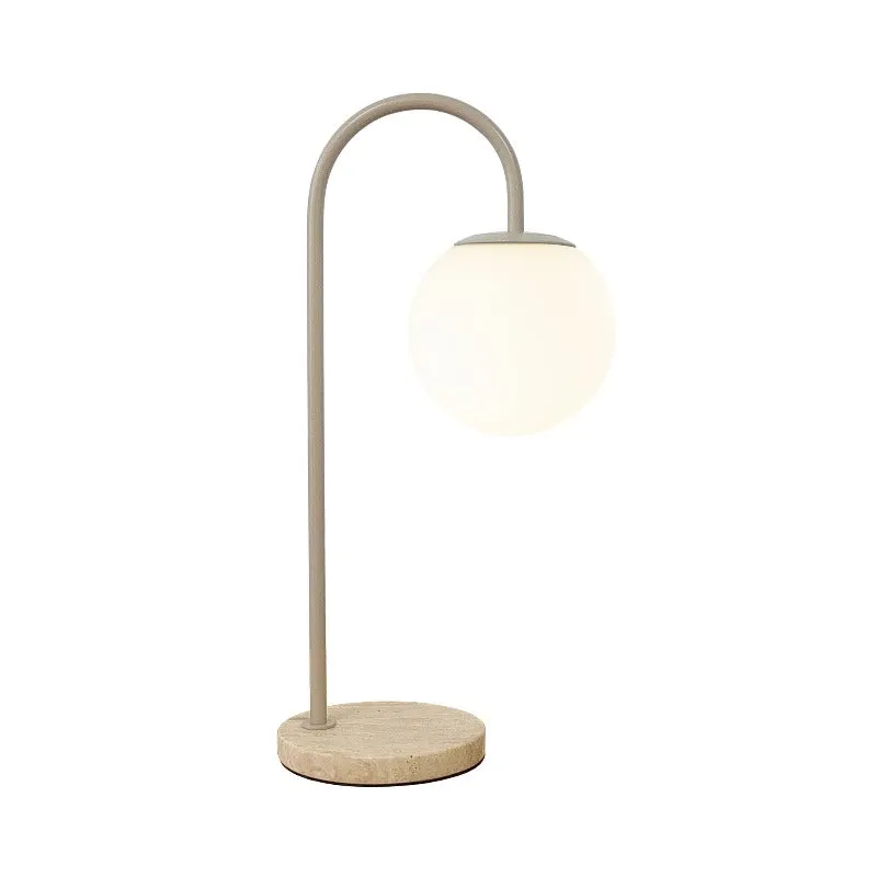 Contemporary Travertine Table Lamp