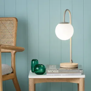 Contemporary Travertine Table Lamp