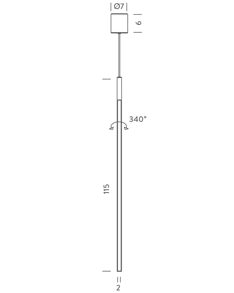 Contemporary Vertical Line Pendant Light | Linescape