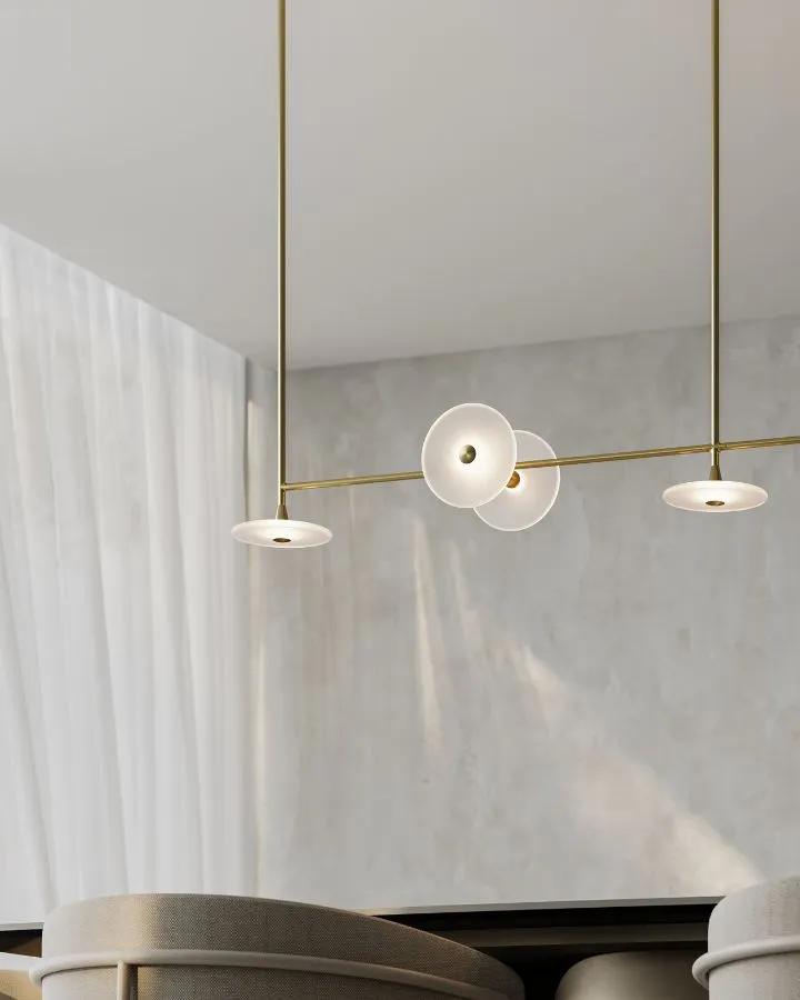 Coral 7lt Linear Rod Pendant