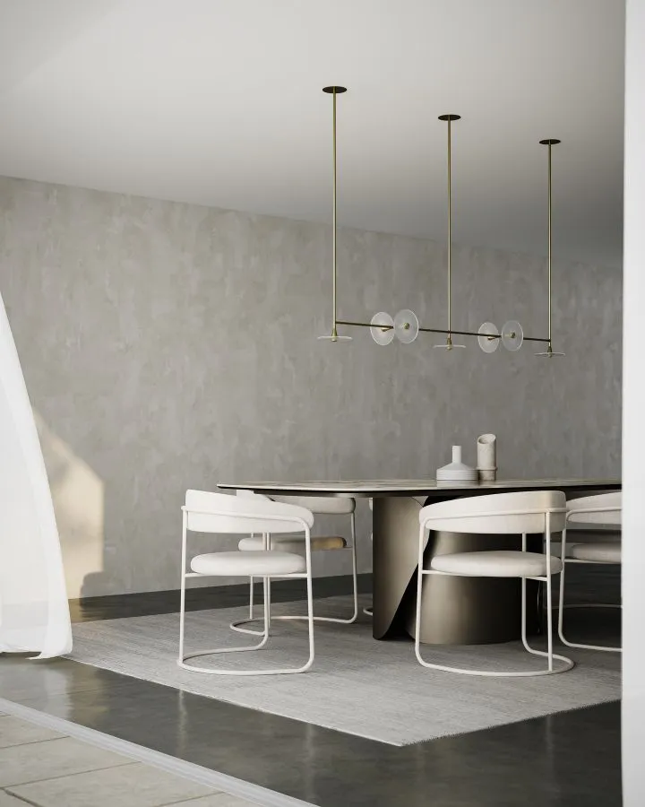Coral 7lt Linear Rod Pendant