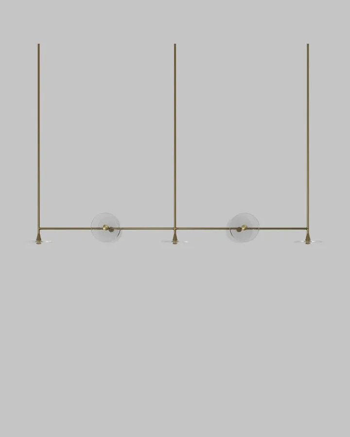 Coral 7lt Linear Rod Pendant