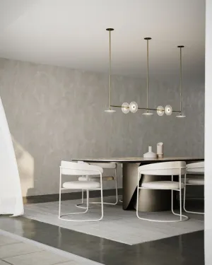 Coral 7lt Linear Rod Pendant