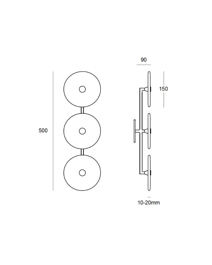 Coral Trio Rod Wall Light