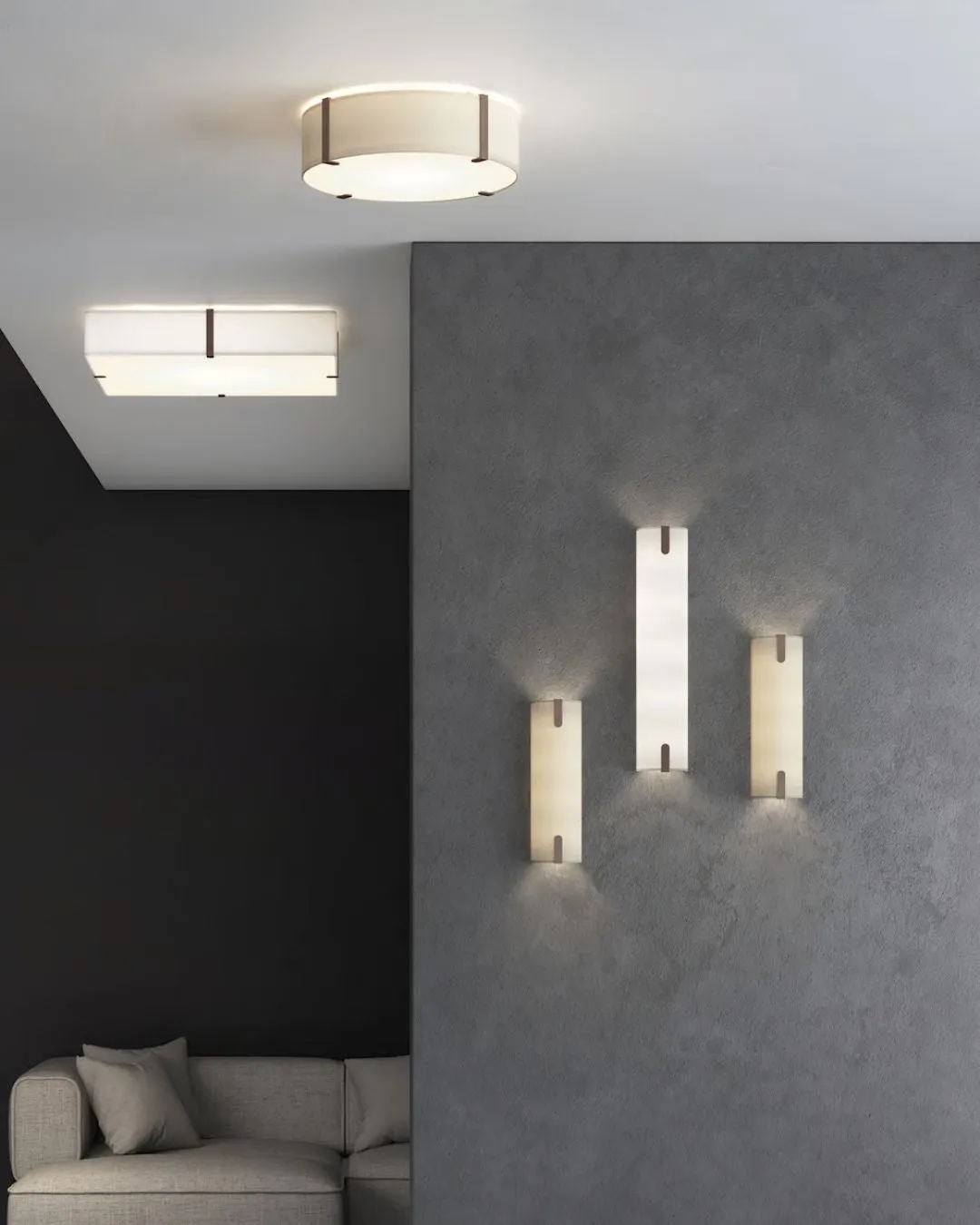 Cotton Pillar Wall Light