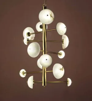 Custom Modern Alabaster Chandelier Large