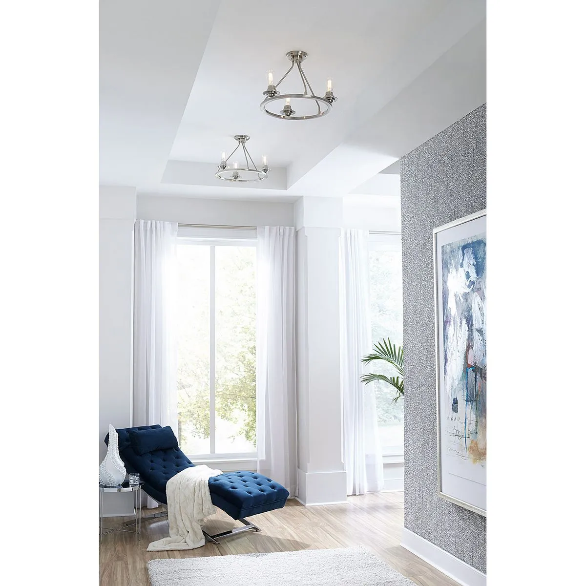 Debut Collection Three-Light Semi-Flush Convertible