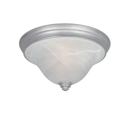 Designers Fountain Lighting 81721 MTP Montague Collection Two Light Flush Ceiling Fixture in Matte Pewter Finish