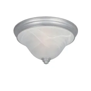Designers Fountain Lighting 81721 MTP Montague Collection Two Light Flush Ceiling Fixture in Matte Pewter Finish