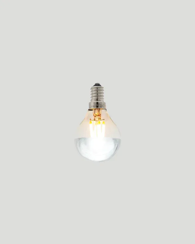 Dimmable E14 LED Silver Cap | G45 | 3W | 2200K | SALE