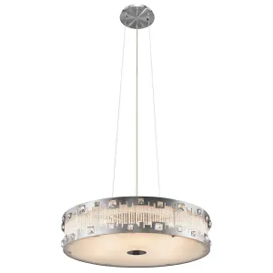 Elan by Kichler Lighting 83035 Signature Collection Eight Light Hanging Pendant Chandelier in Brushed Nickel Finish