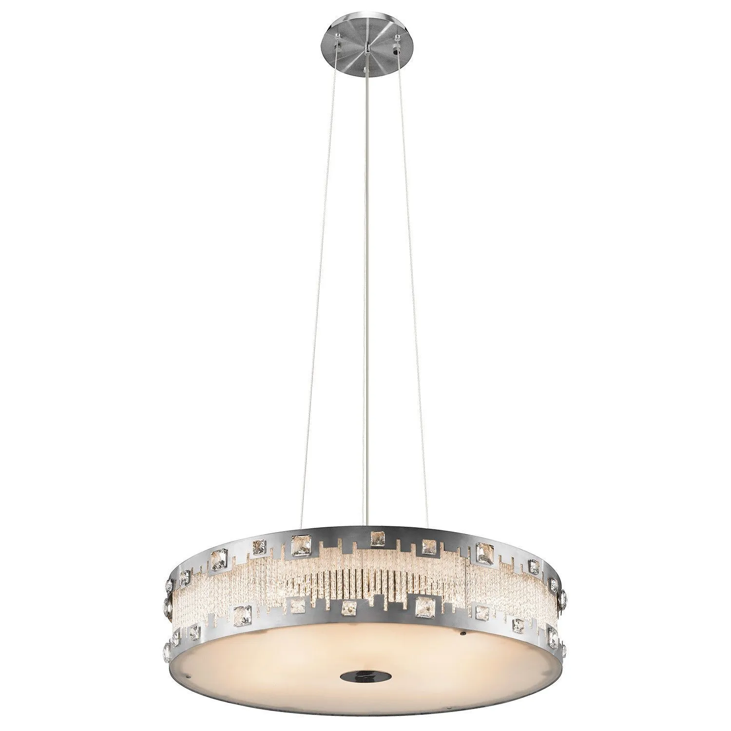 Elan by Kichler Lighting 83035 Signature Collection Eight Light Hanging Pendant Chandelier in Brushed Nickel Finish